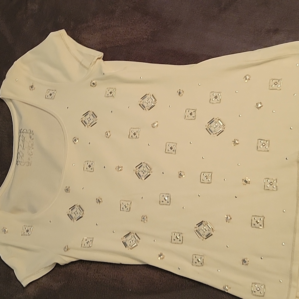 Embellished cotton t-shirt